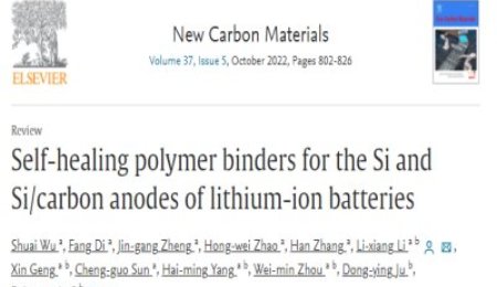 NCM綜述|遼寧科技大學安百鋼教授：鋰離子電池硅（/碳）負極自修復聚合物黏合劑研究進展