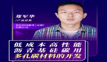 【會議報告】低成本高性能瀝青基硅碳用多孔碳材料的開發