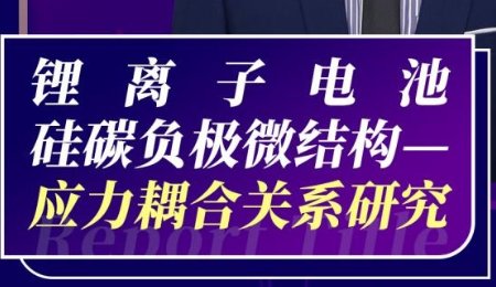 【會議報告】鋰離子電池硅碳負極微結構—應力耦合關系研究