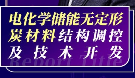【會議報告】電化學儲能無定形炭材料結構調控及技術開發